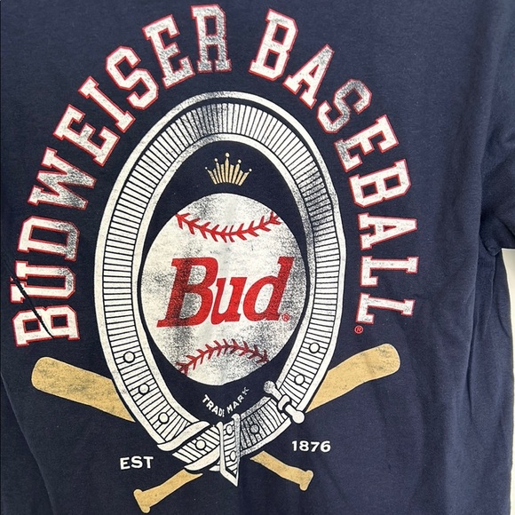 NWOT Budweiser Men's Navy T-Shirt - Picture 4 of 6